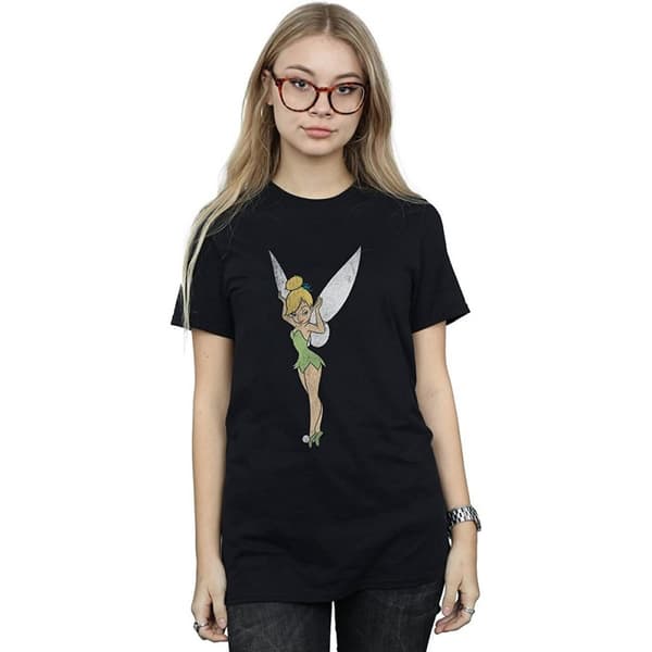 Tinkerbell Boyfriend-t-shirt i bomull för damer/damer