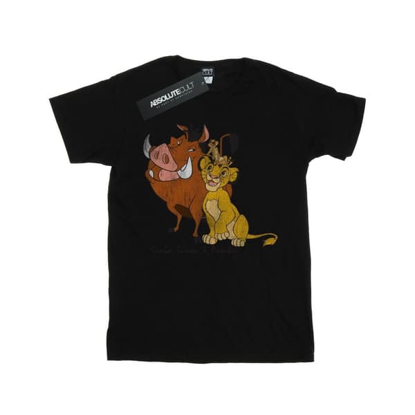 The Lion King Womens/Ladies Classic Simba Timon & Pumba Cotton Boyfriend T-Shirt