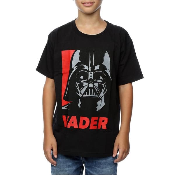 Star Wars T-shirt i bomull med Darth Vader-affisch för pojkar