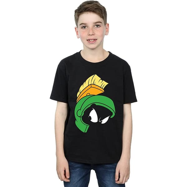 Looney Tunes Marvin The Martian - T-shirt i bomull för pojkar Black 5-6 Years