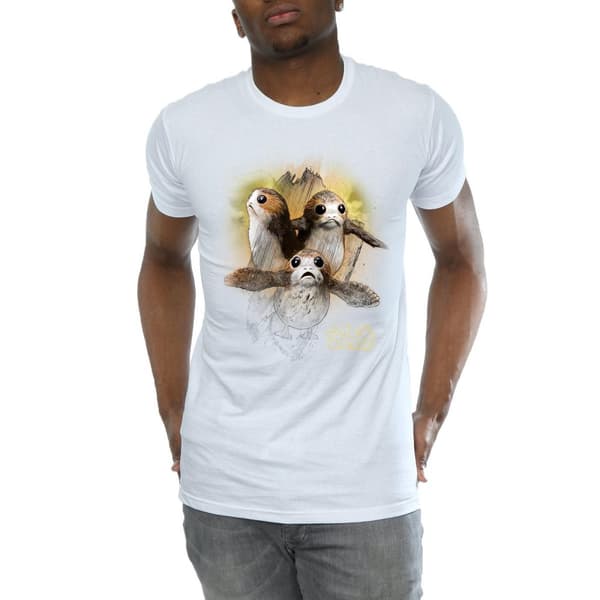Star Wars: The Last Jedi Mens Porg Brushed Cotton T-Shirt