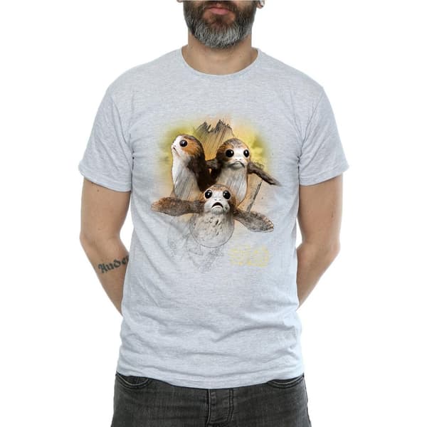 Star Wars: The Last Jedi Mens Porg Brushed Cotton T-Shirt