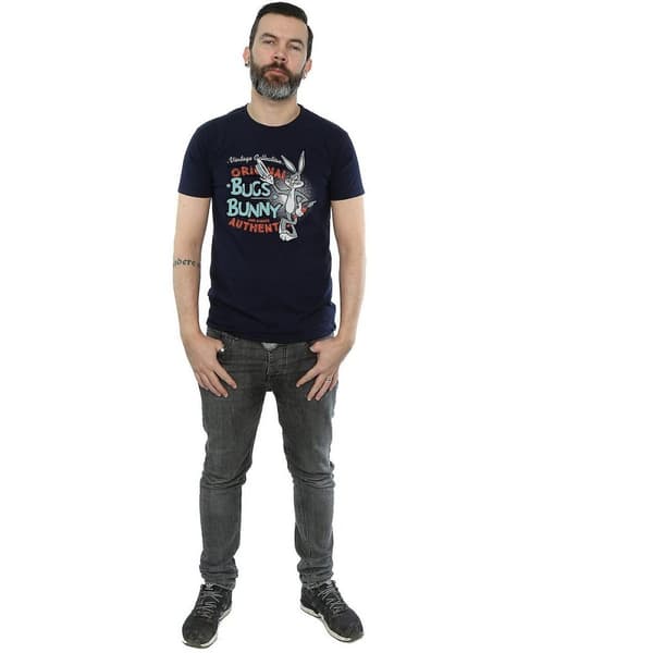 Looney Tunes Mens Bugs Bunny Vintage Cotton T-Shirt