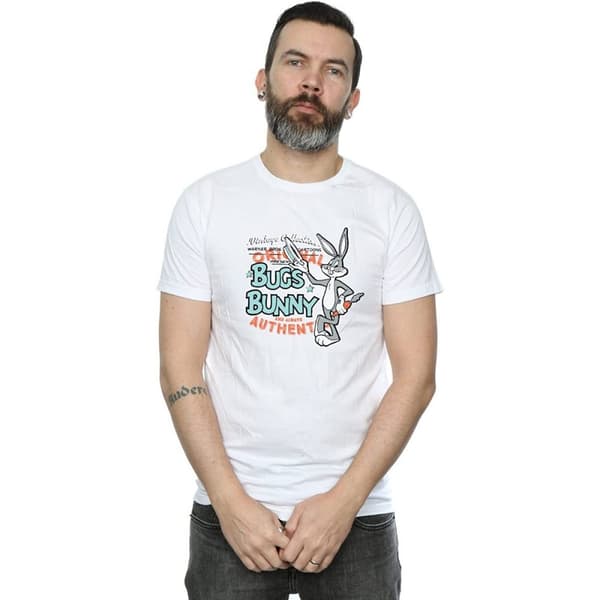 Looney Tunes Mens Bugs Bunny Vintage Cotton T-Shirt