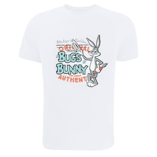 Looney Tunes Mens Bugs Bunny Vintage Cotton T-Shirt