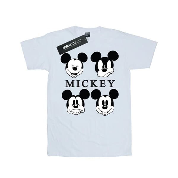 Disney Dam/Tjej Musse Pigg Huvud Bomull Boyfriend T-shirt