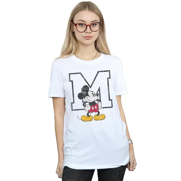 Disney Dam/Tjej M Musse Pigg Boyfriend T-shirt i bomull