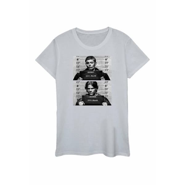 Supernatural Womens/Ladies Winchester Mugshot T-Shirt