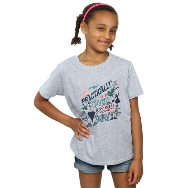 Mary Poppins Girls Practically Perfect In Every Way Cotton T-Shirt