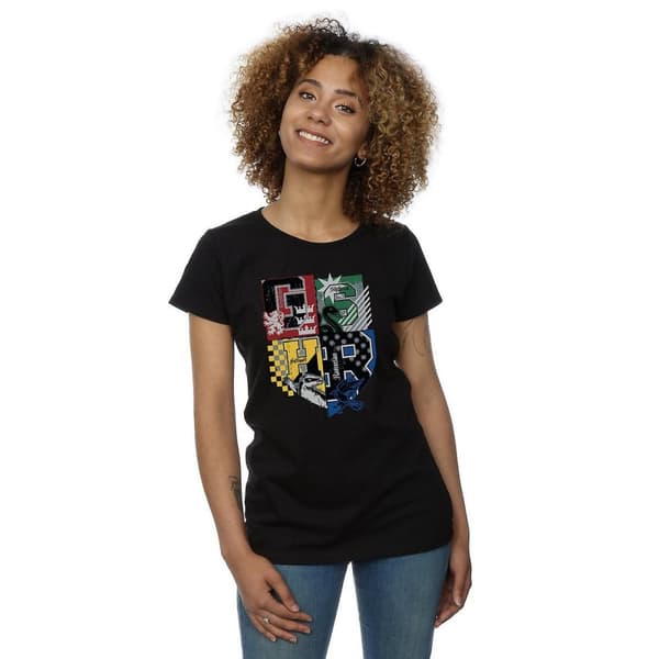 Harry Potter Womens/Ladies Hogwarts Houses Cotton T-Shirt
