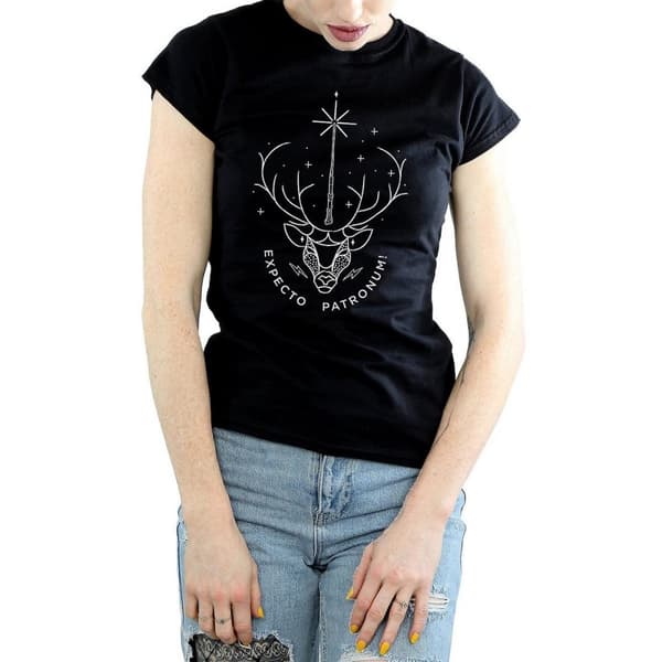 Harry Potter Dam/Tjej Expecto Patronum T-shirt i bomull