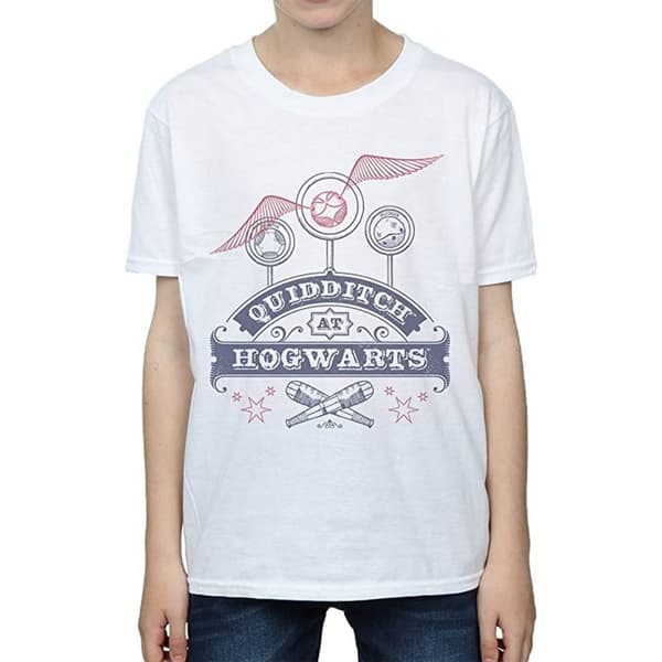 Harry Potter Quidditch At Hogwarts T-shirt i bomull för pojkar