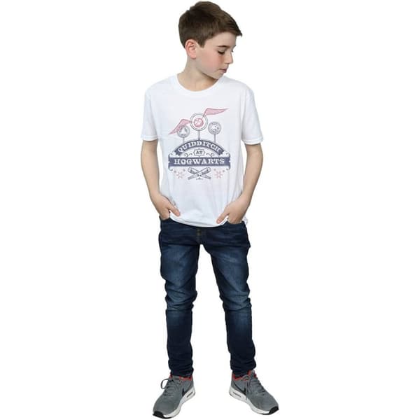 Harry Potter Quidditch At Hogwarts T-shirt i bomull för pojkar