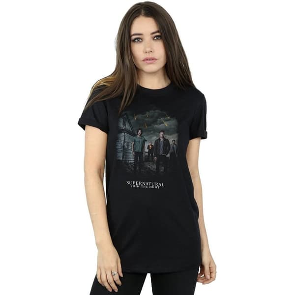 Supernatural Womens/Ladies Join The Hunt Meteor Shower Cotton Boyfriend T-Shirt