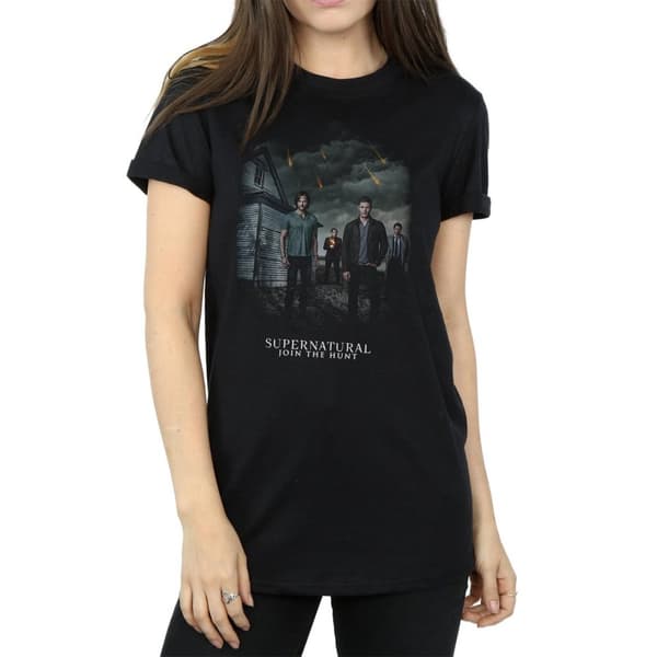 Supernatural Womens/Ladies Join The Hunt Meteor Shower Cotton Boyfriend T-Shirt