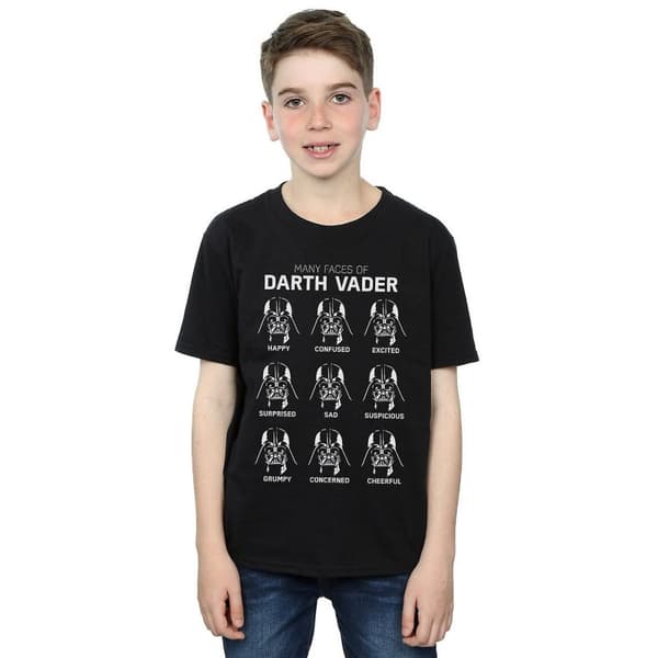Star Wars Darth Vaders många ansikten - bomulls-T-shirt för pojkar