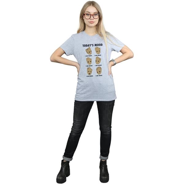 Guardians Of The Galaxy Womens/Ladies Today´s Mood Baby Groot Boyfriend T-Shirt