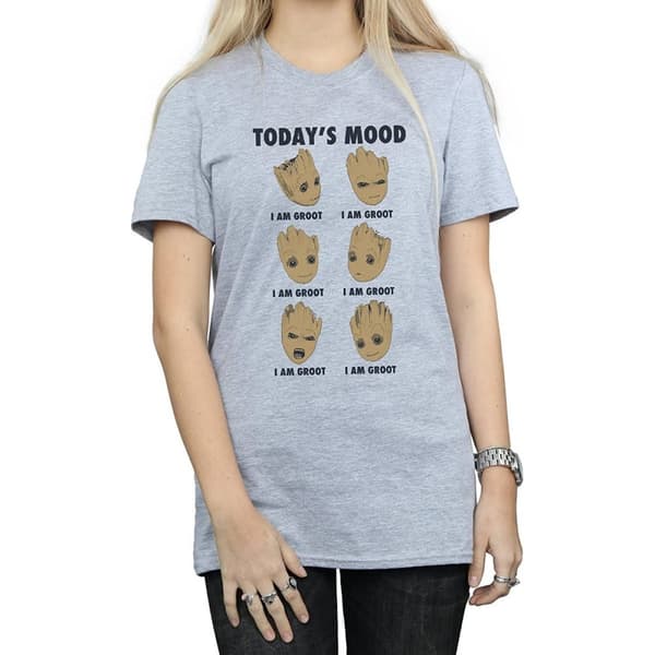 Guardians Of The Galaxy Womens/Ladies Today´s Mood Baby Groot Boyfriend T-Shirt