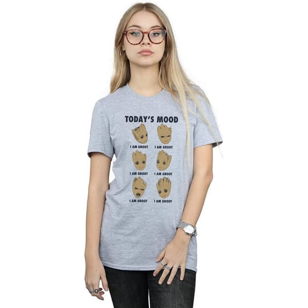 Guardians Of The Galaxy Womens/Ladies Today´s Mood Baby Groot Boyfriend T-Shirt