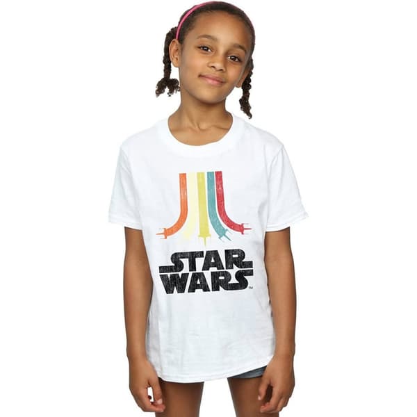 Star Wars T-shirt i bomull med regnbåge för flickor