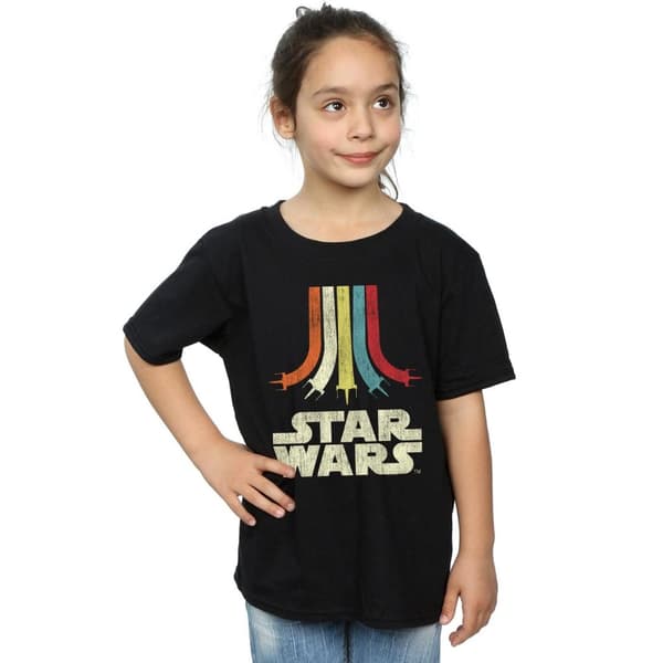 Star Wars T-shirt i bomull med regnbåge för flickor