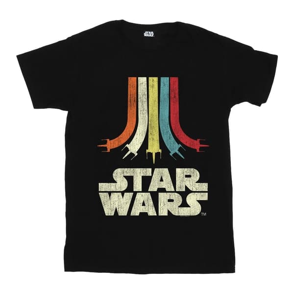 Star Wars T-shirt i bomull med regnbåge för flickor
