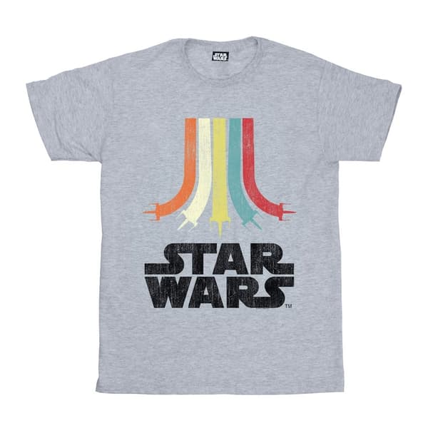 Star Wars T-shirt i bomull med regnbåge för flickor
