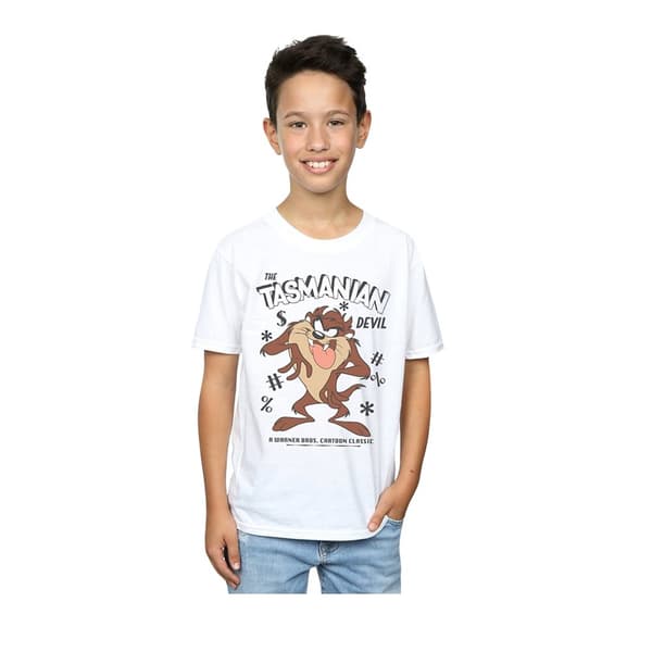 Looney Tunes Boys Tasmanian Devil Vintage Cotton T-Shirt