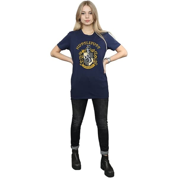 Harry Potter Dam/Häst Hufflepuff Boyfriend T-shirt i bomull