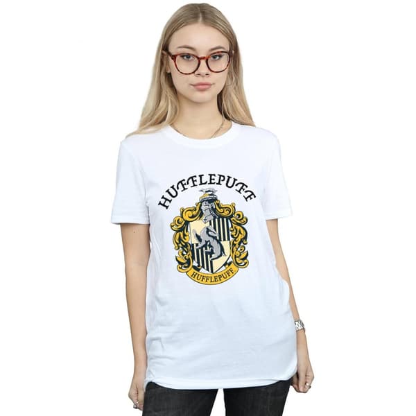 Harry Potter Dam/Häst Hufflepuff Boyfriend T-shirt i bomull