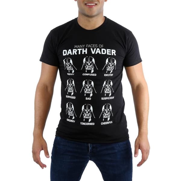 Star Wars Darth Vaders många ansikten - bomulls-T-shirt för herrar
