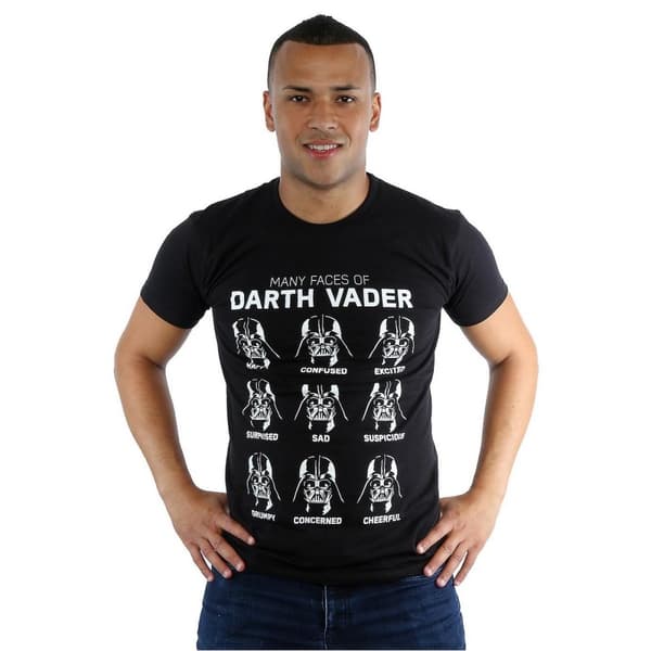 Star Wars Darth Vaders många ansikten - bomulls-T-shirt för herrar