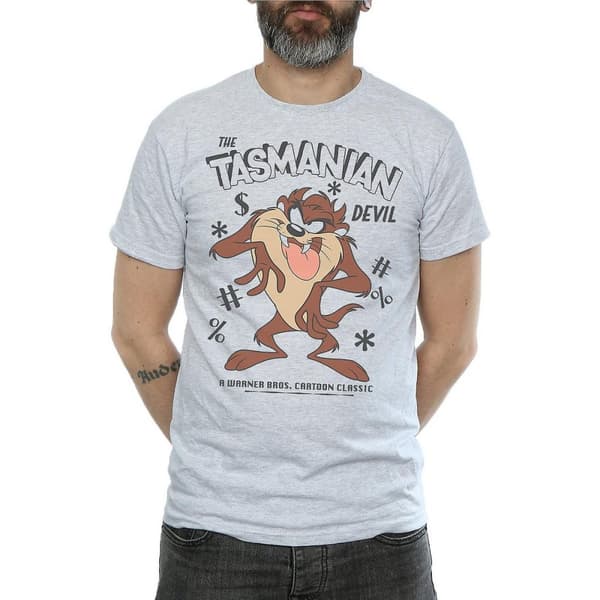 Looney Tunes Mens Tasmanian Devil Vintage T-Shirt