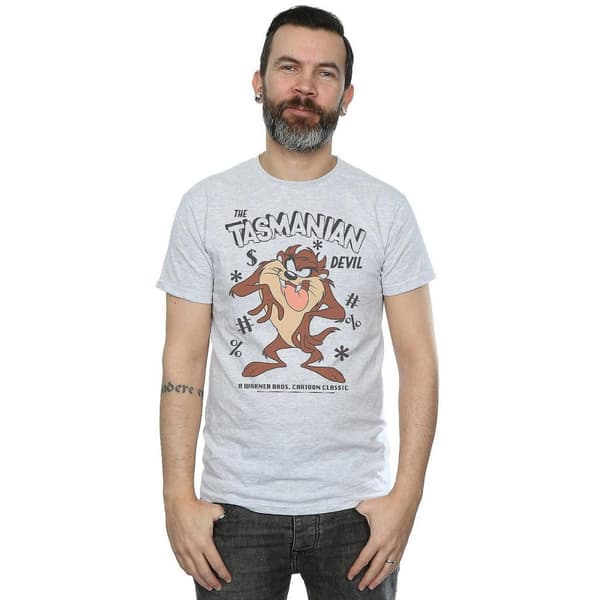 Looney Tunes Mens Tasmanian Devil Vintage T-Shirt