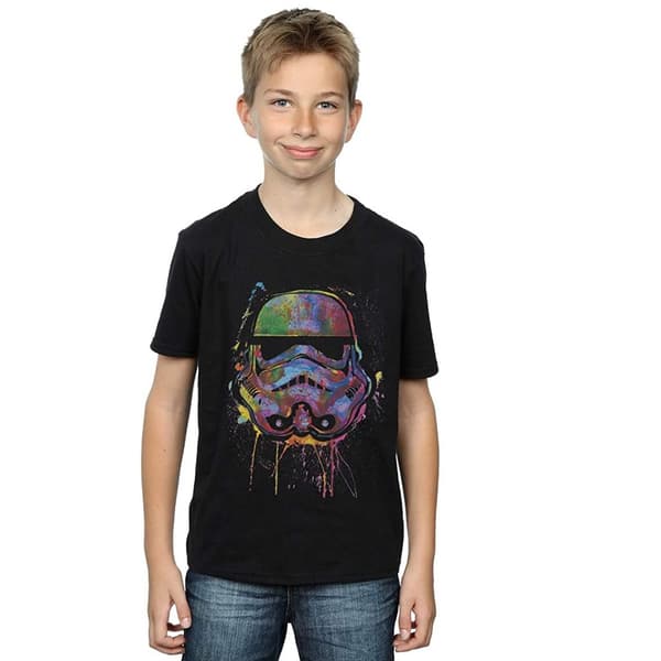 Star Wars Boys Stormtrooper Paint Splatter Cotton T-Shirt