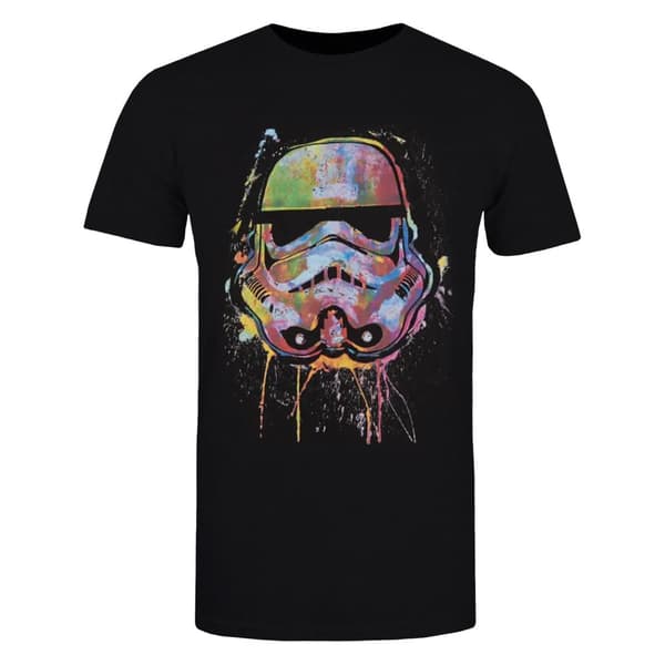 Star Wars Boys Stormtrooper Paint Splatter Cotton T-Shirt