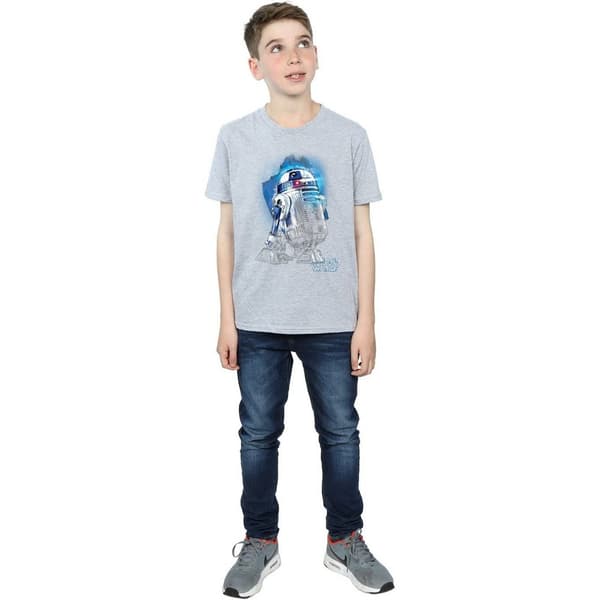 Star Wars: The Last Jedi R2-D2 t-shirt med borst för pojkar