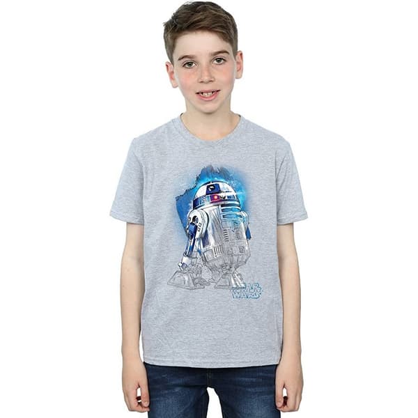 Star Wars: The Last Jedi R2-D2 t-shirt med borst för pojkar