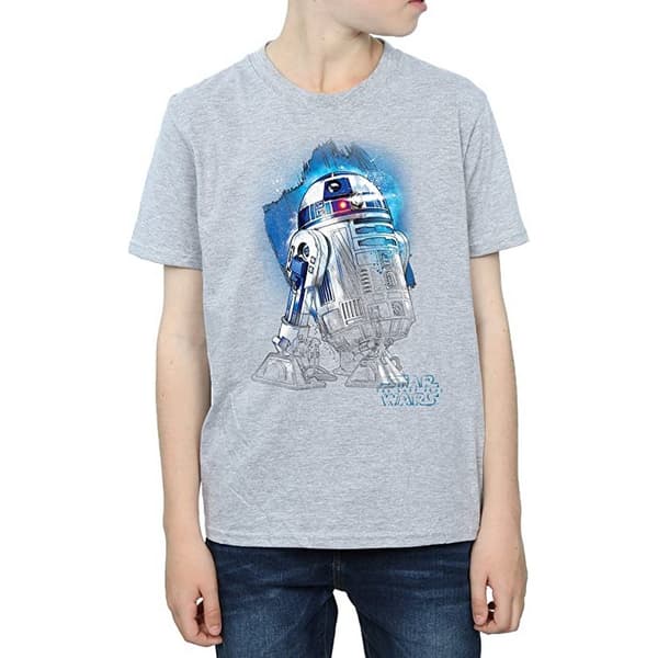 Star Wars: The Last Jedi R2-D2 t-shirt med borst för pojkar