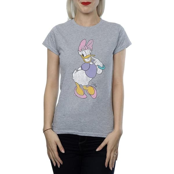 Disney Womens/Ladies Classic Daisy Duck Heather T-Shirt