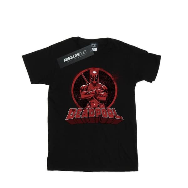 Deadpool Dam/dam Arms korsad logotyp Boyfriend T-shirt
