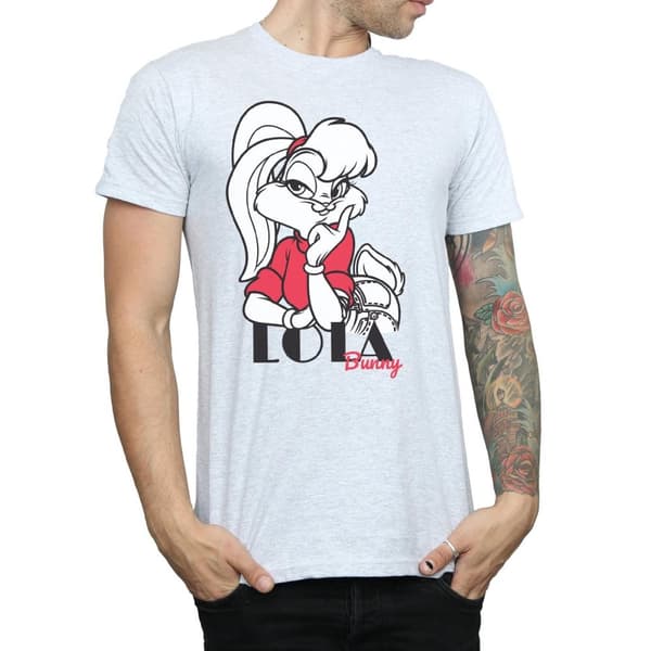 Looney Tunes Mens Classic Lola Bunny Cotton T-Shirt