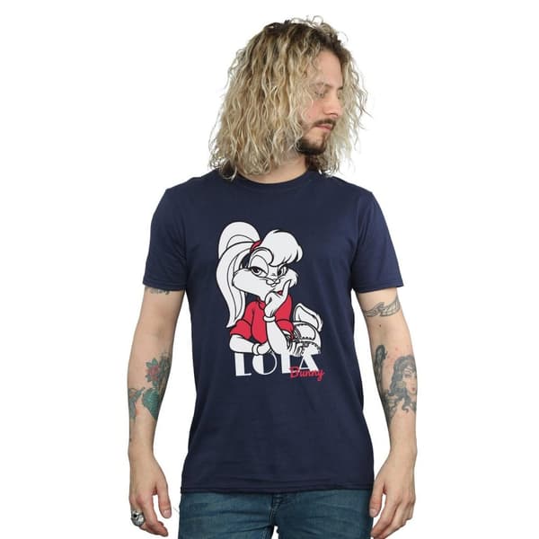 Looney Tunes Mens Classic Lola Bunny Cotton T-Shirt