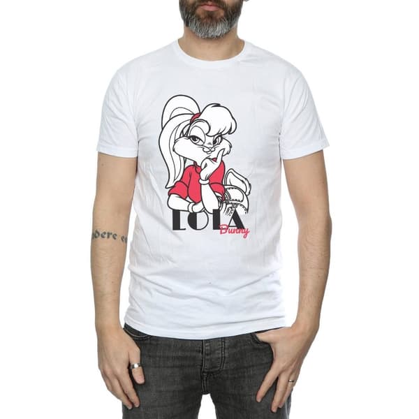 Looney Tunes Mens Classic Lola Bunny Cotton T-Shirt