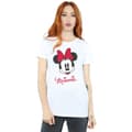 Miniatyrbillede 2 af 3: Disney Womens/Ladies Minnie Mouse Face Cotton Boyfriend T-Shirt