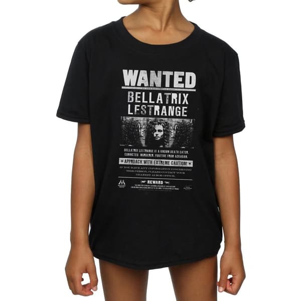 Harry Potter Bellatrix Lestrange Wanted Poster T-shirt i bomull för flickor