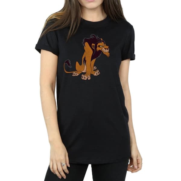 The Lion King Dam/dam Classic Scar Boyfriend T-shirt i bomull