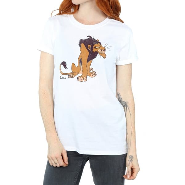 The Lion King Dam/dam Classic Scar Boyfriend T-shirt i bomull