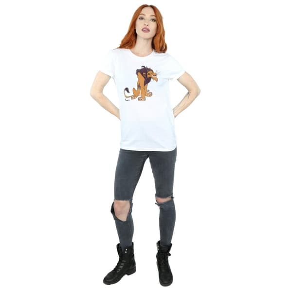 The Lion King Dam/dam Classic Scar Boyfriend T-shirt i bomull
