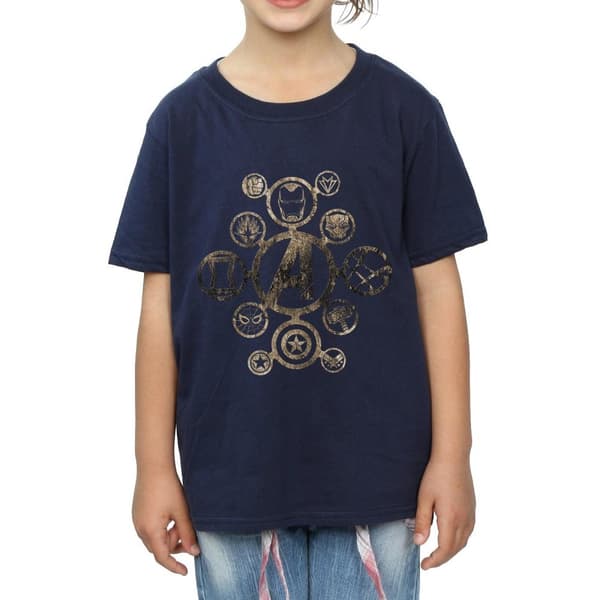 Avengers Infinity War T-shirt för flickor med ikoner